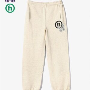 Needles X Hidden H Logo Butterfly Sweatpants Oatmeal Offwhite